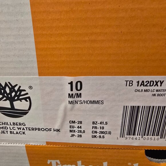 Timberland Chillberg Mid Waterproof Hiking Boot Men's Black Boots TB1A2DXY015 10 - Picture 12 of 15